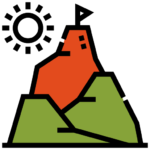 Mountain landscape with coffee plants growing on the slopes – high-altitude coffee farm environment